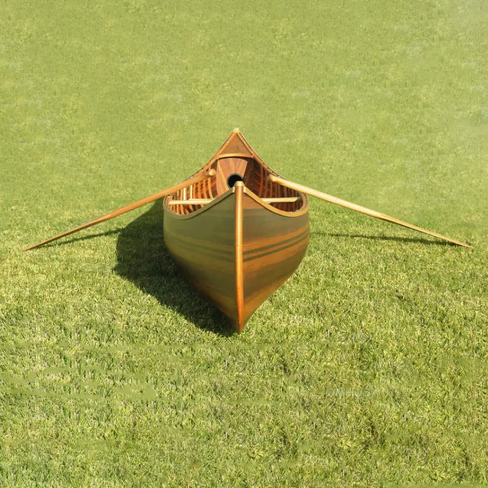 K080M Wooden Canoe With Ribs Curved Bow Matte Finish 12 ft K080M WOODEN CANOE WITH RIBS CURVED BOW MATTE FINISH 12 FT L00.WEBP